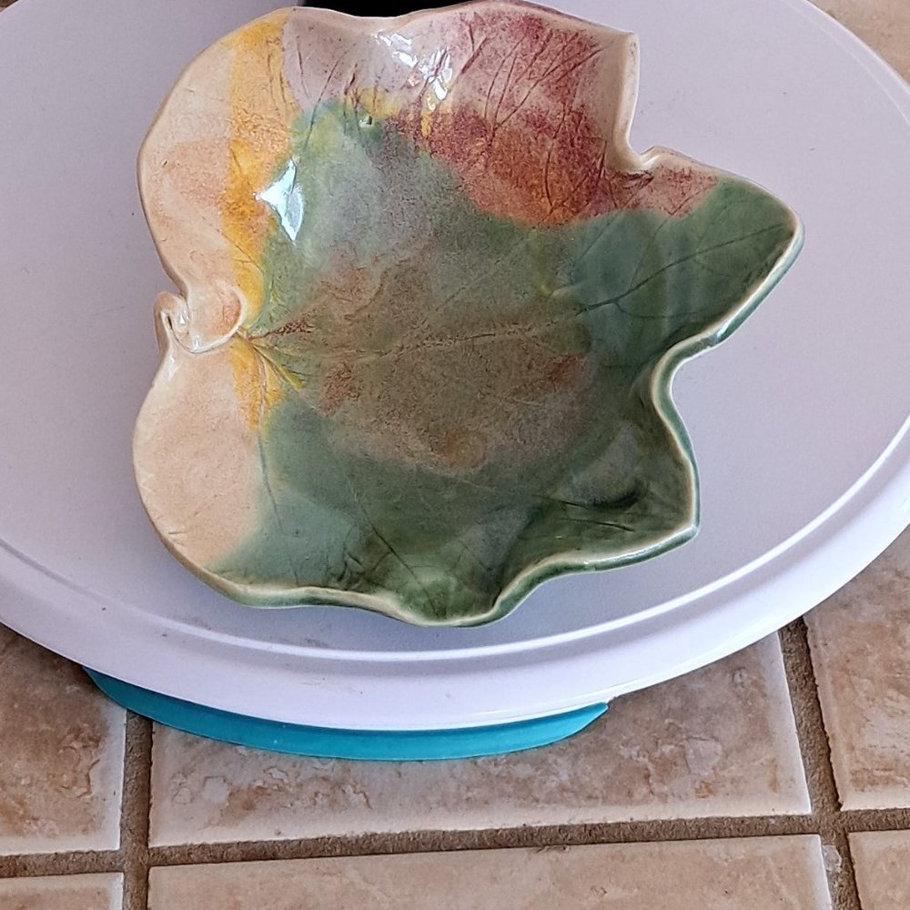 Handmade ceramic trinket dish.
